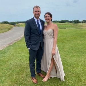 Bridesmaid dress latté